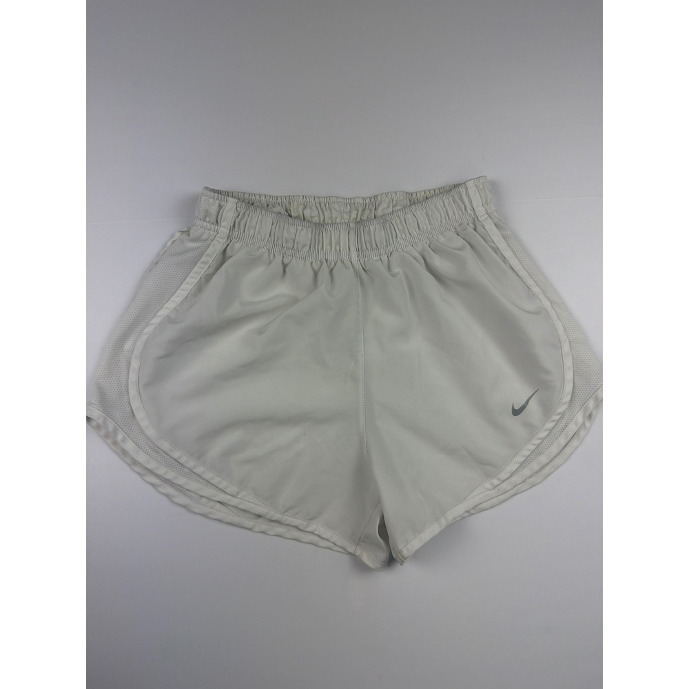 Nike Tempo Running Shorts Womens White Mesh Athletic Activewear Training Small